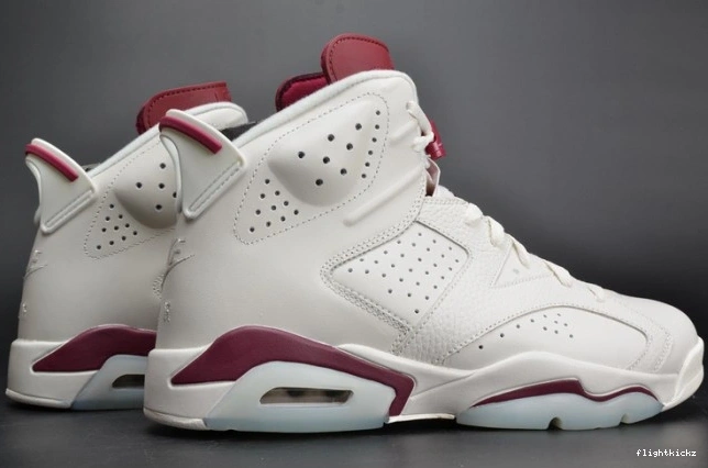 384664-116 Jordan Air Retro 6 Maroon white 0825